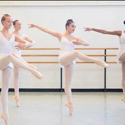 Classical ballet class at the barre at Hooked On Dance