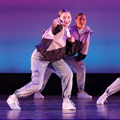 Hip Hop dancers performing in motion